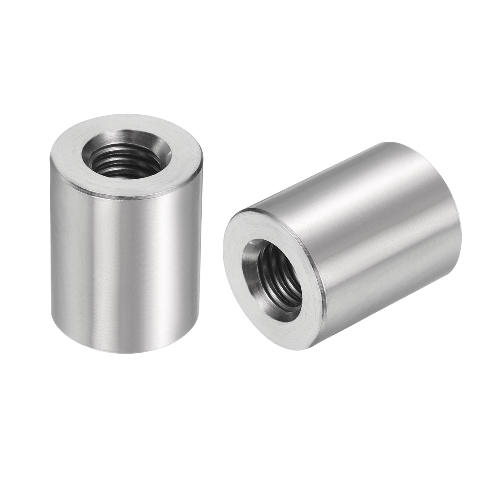 5Pcs Round Connector Nuts, M8x20x16mm Coupling Nut Sleeve Rod Bar Stud Nut