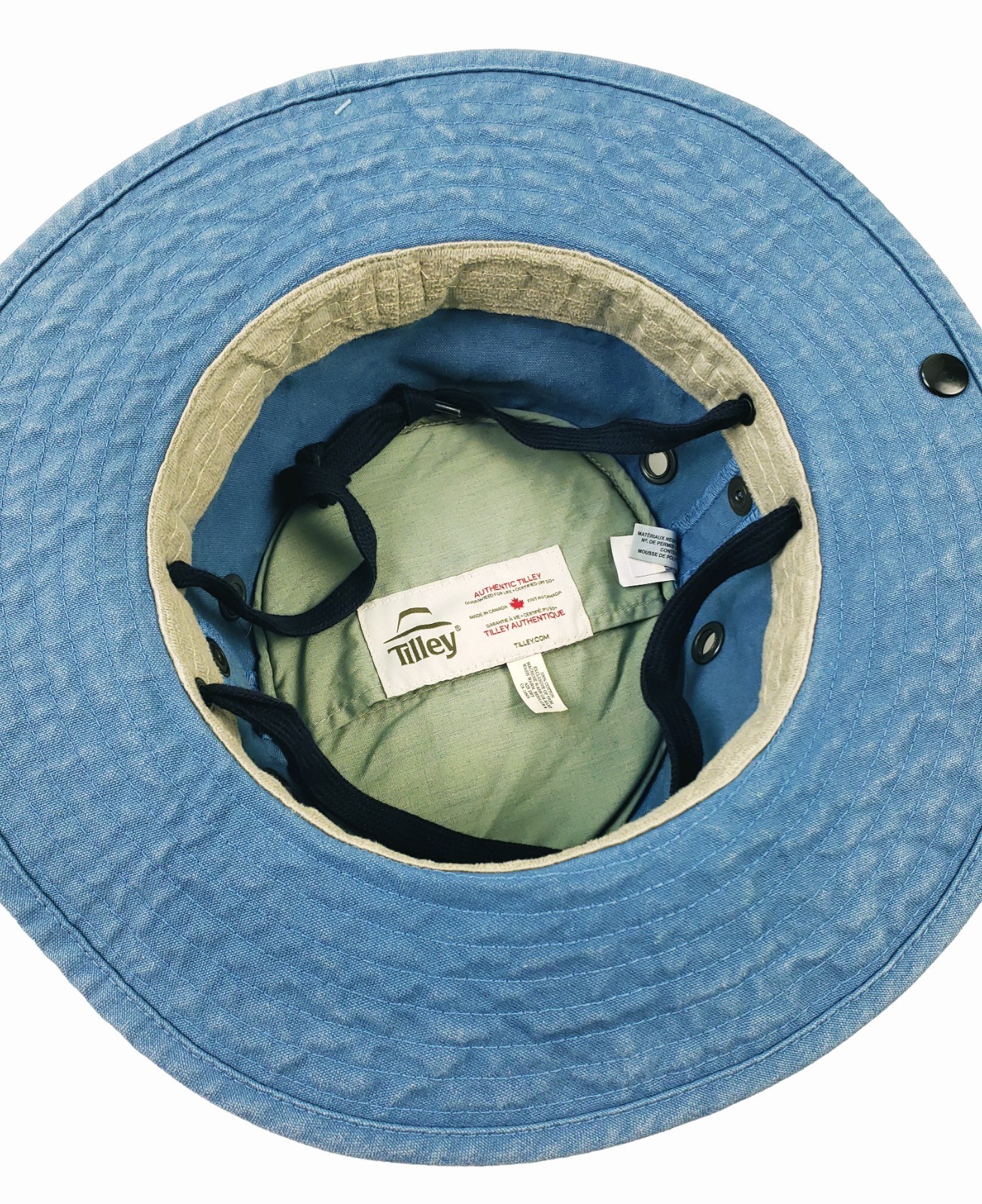 NEW Tilley T3 Wanderer Hat DENIM BLUE UPF 50+ Canvas Cotton NWT 7 1/2