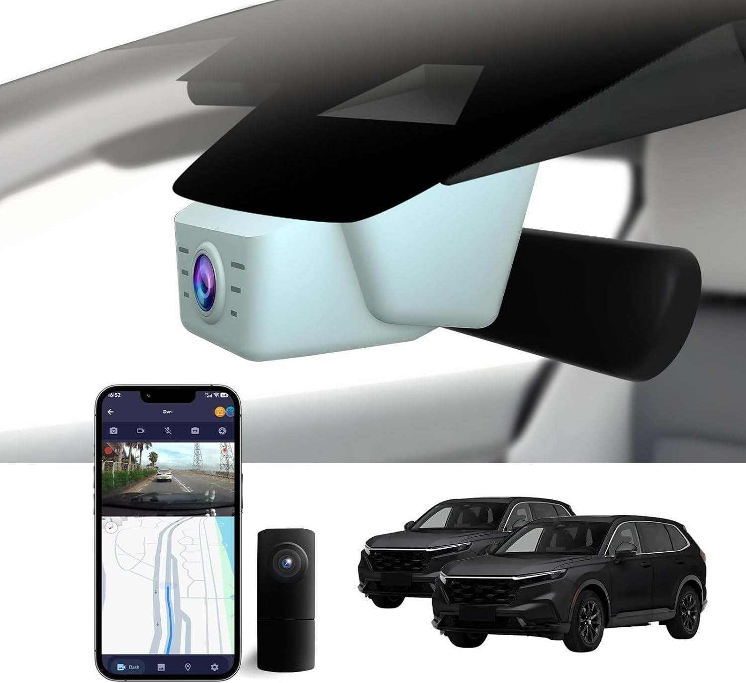 Dash Cam for Honda CR-V 2023-2025 Sport Touring EX EX-L Hybrid Gen6 Model B 128G