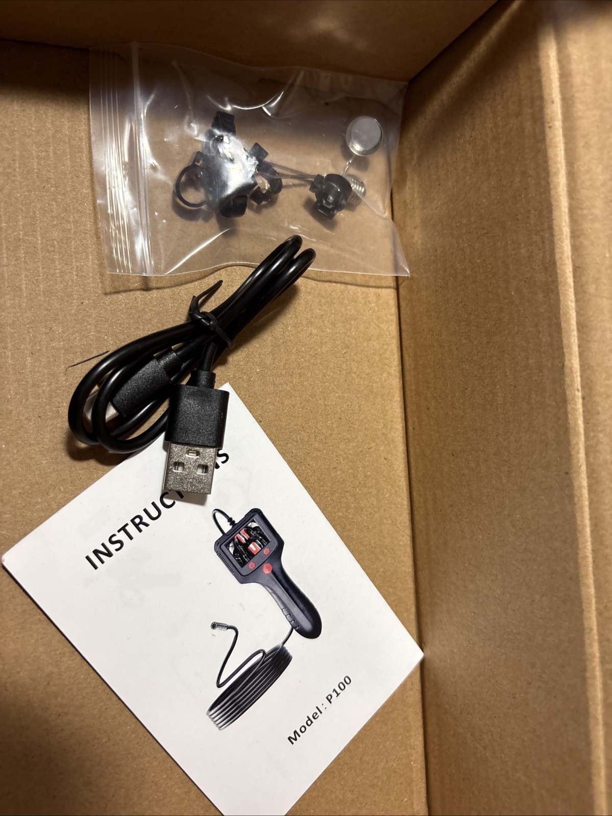 Screen Industrial Endoscope P100 Color Black
