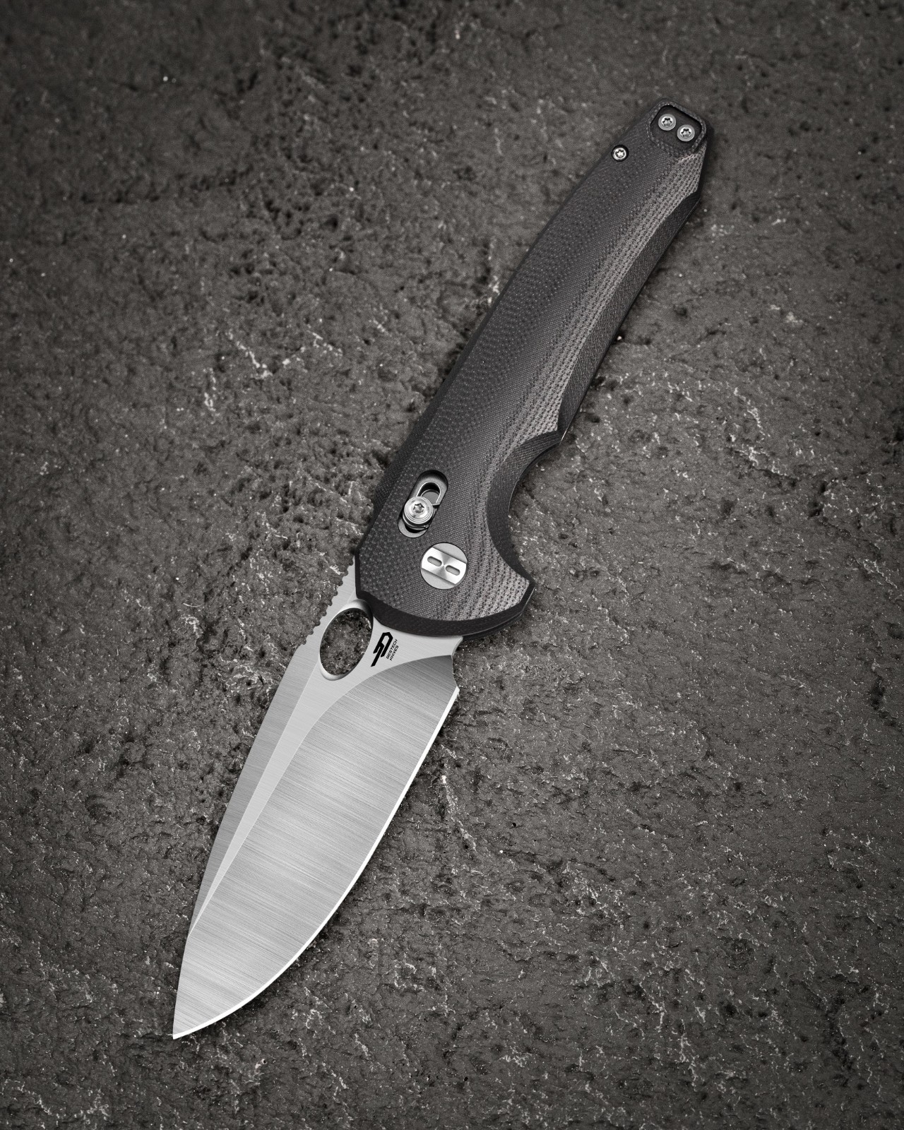 Bestech Knives Noctar Folding Knife 3.75" 14C28N Steel Blade Black G10 Handle