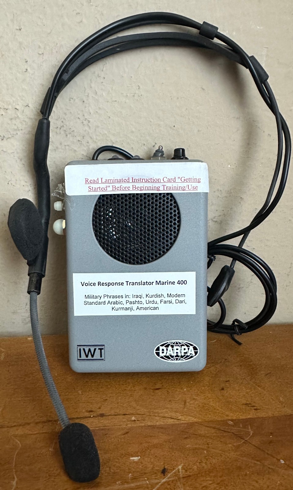Miltrans Voice Response IWT DARPA Military Marine 400 Multi Language Translator