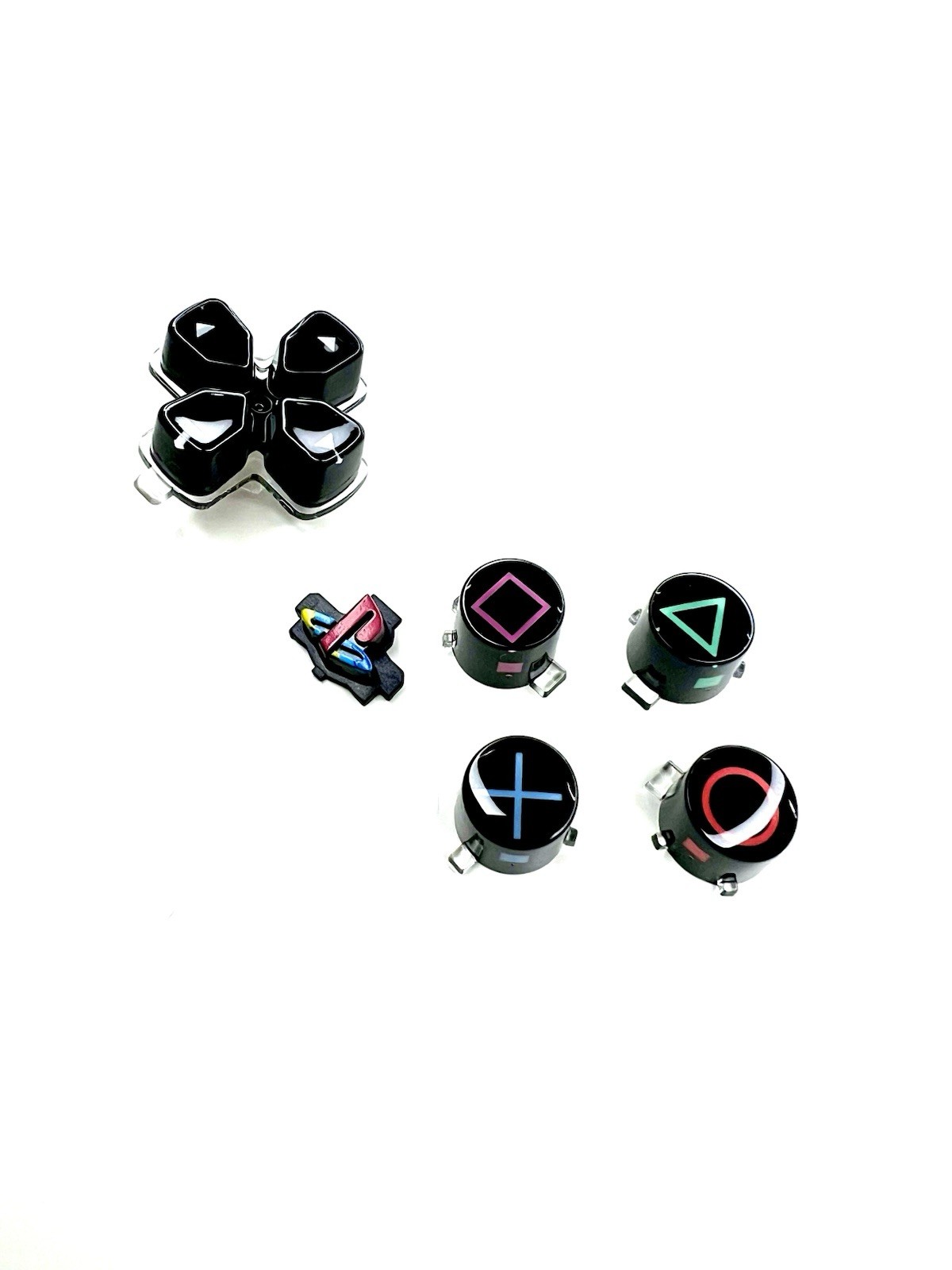 Premium Black Sony PS5 DualSense Controller Retro|PS2 Buttons Bundle With D-Pad