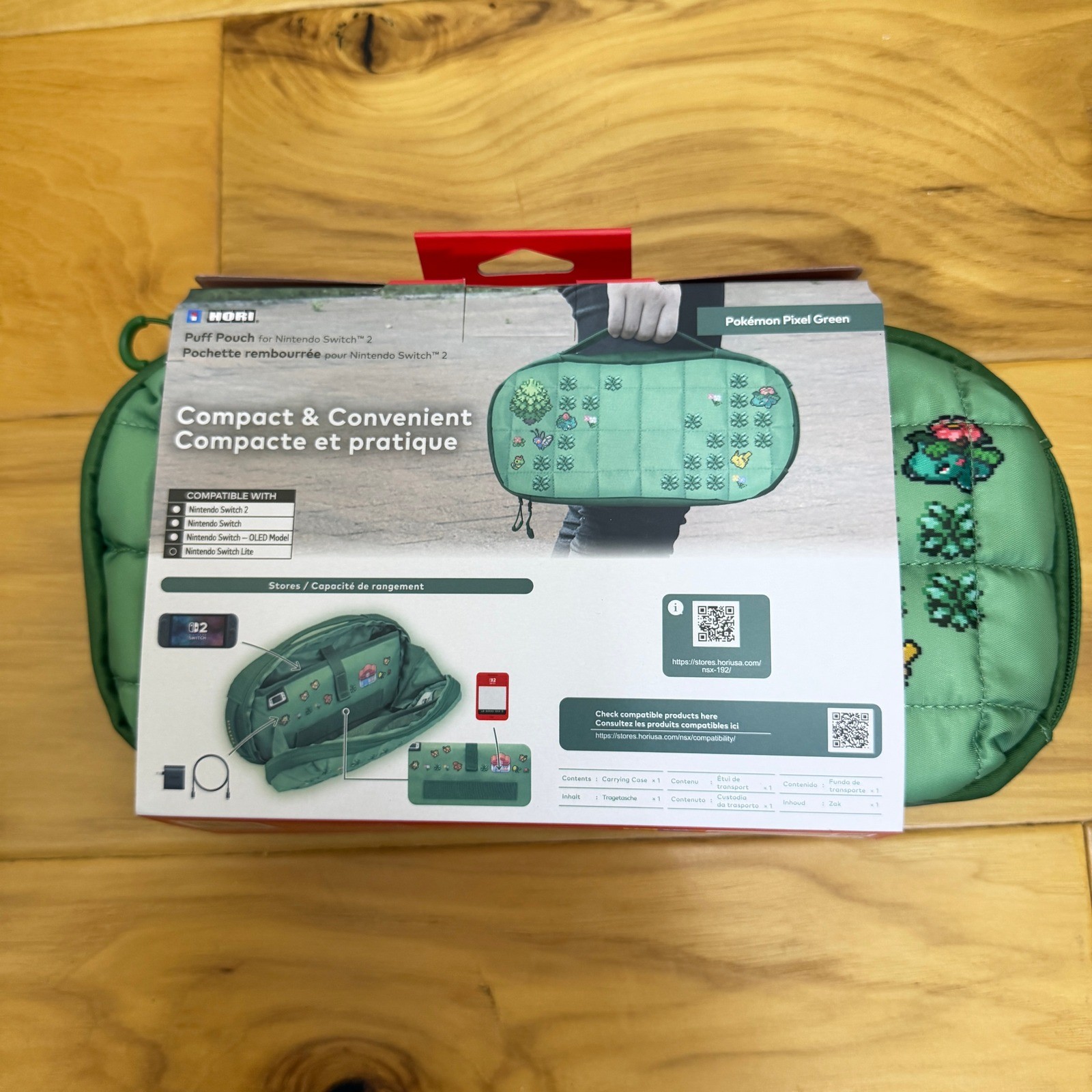 HORI Pokemon Pixel Art Bundle Nintendo Switch Wireless Controller Pouch Case NEW