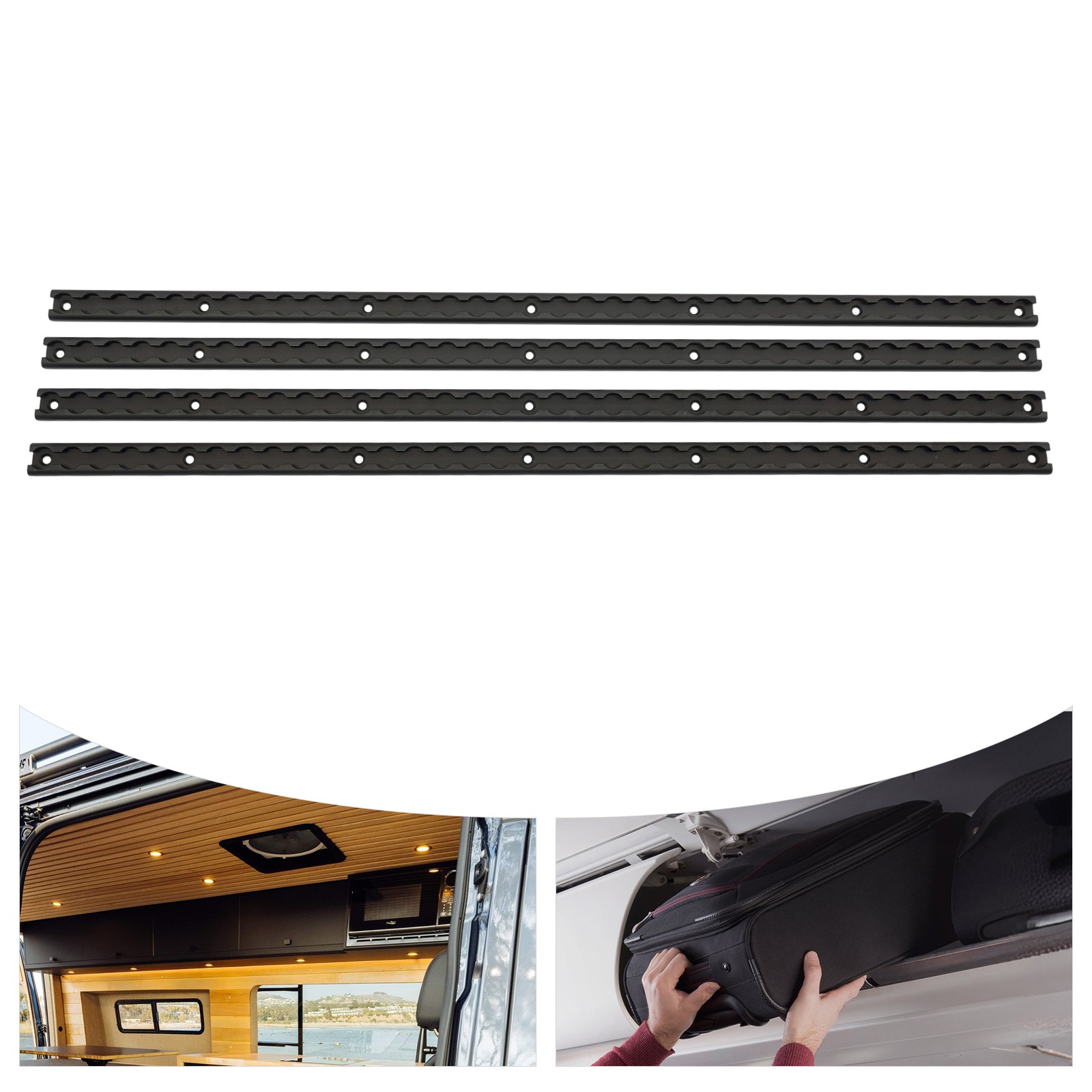 4PCS Truck Bed Rails 3ft L-Track Rail L-track Rail for Truck and Trailer USA