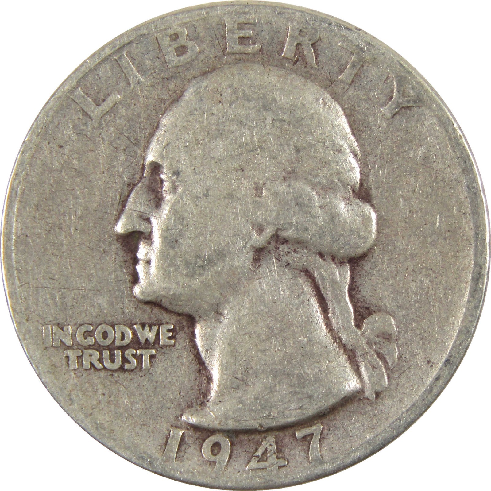 1947 S Washington Quarter Circulated Silver 25c Coin Collectible
