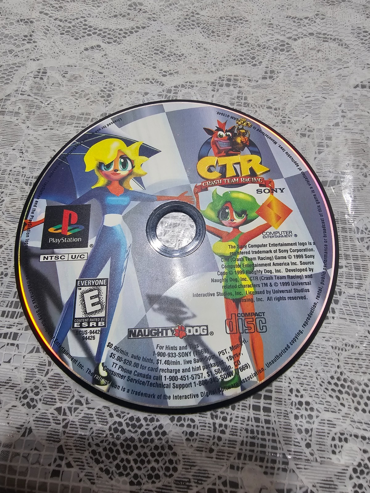 CTR Crash Team Racing (Sony PlayStation 1, 1999) PS1