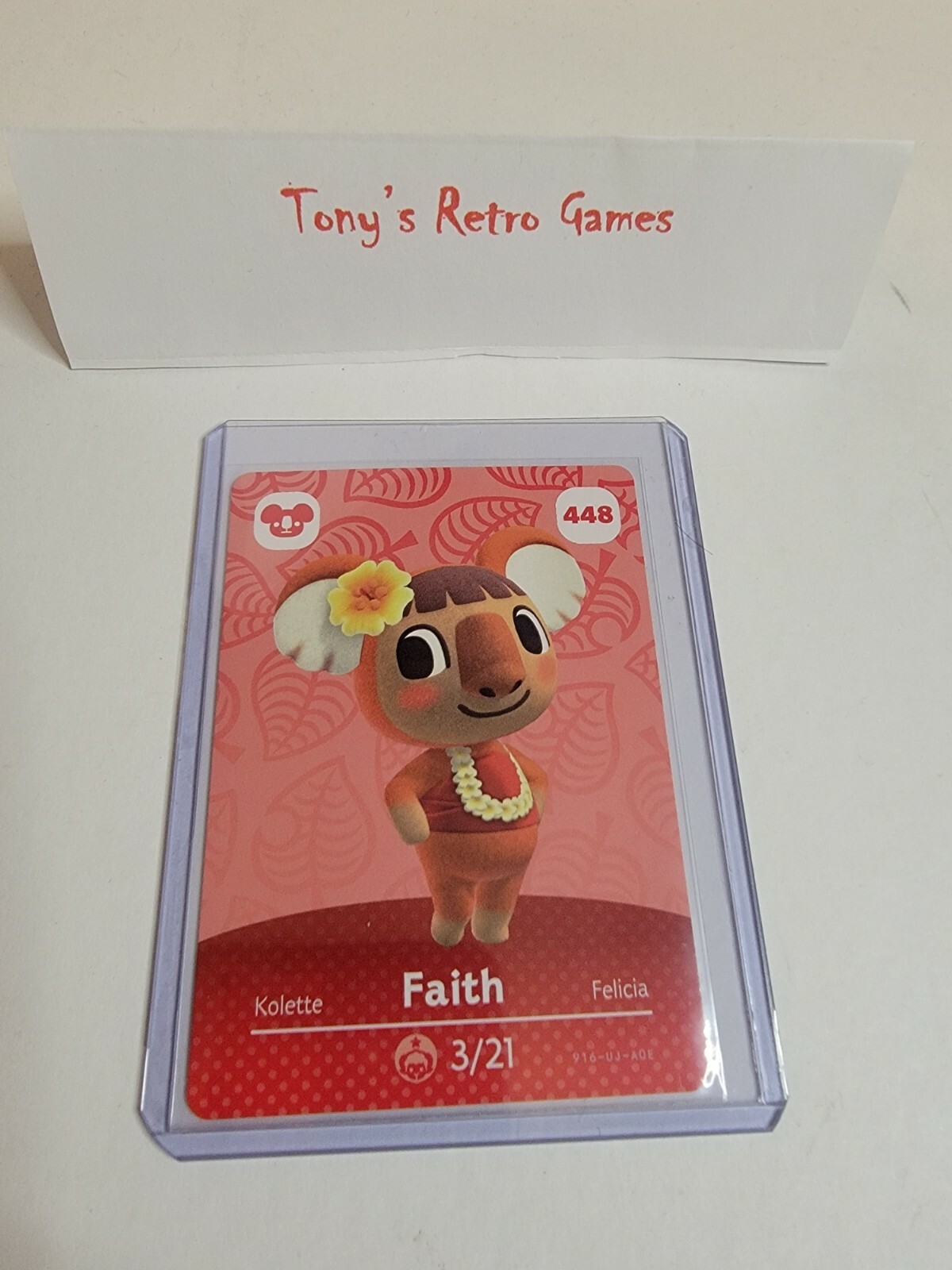 !SPRING SALE! FAITH # 448 Animal Crossing Amiibo Card SERIES 5 NINTENDO MINT!