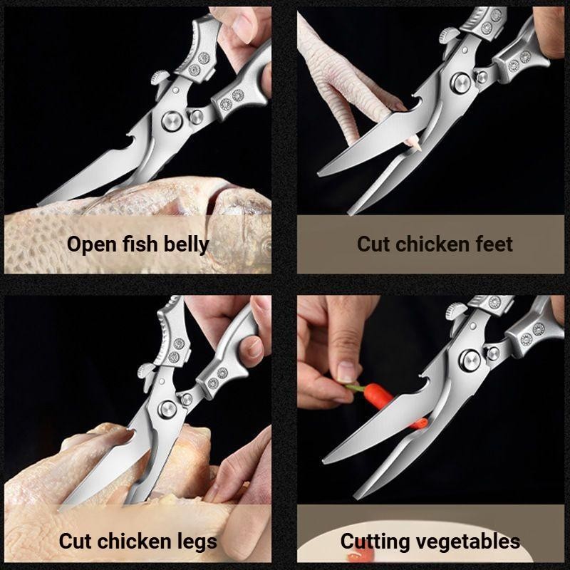 Heavy Duty Multifunctional Kitchen Scissors Stainless Steel Poultry Bone Shears