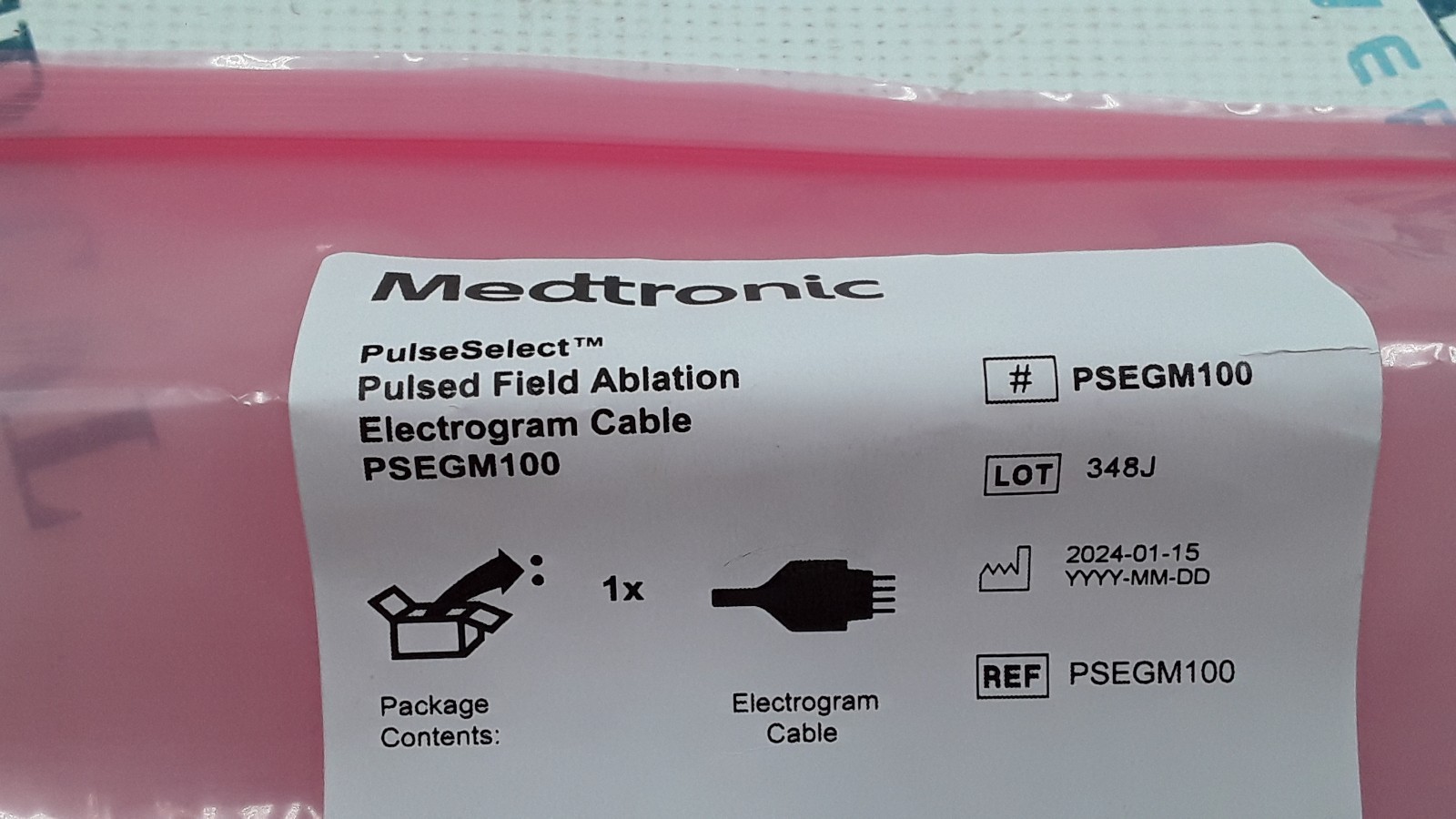 Medtronic PulseSelect Pulsed Field Ablation Electrogram Cable REF PSEGM100