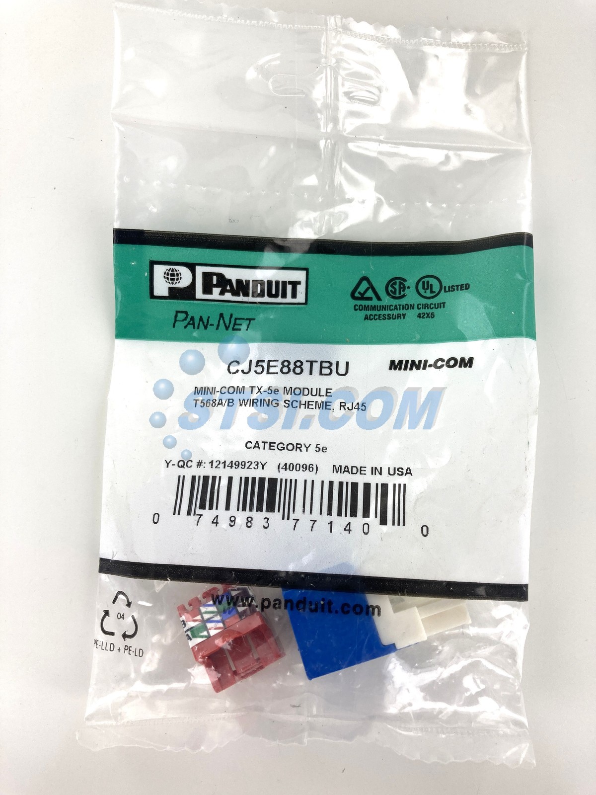 Panduit CJ5E88TBU Cat5e Mini-Com Jack Blue ~STSI