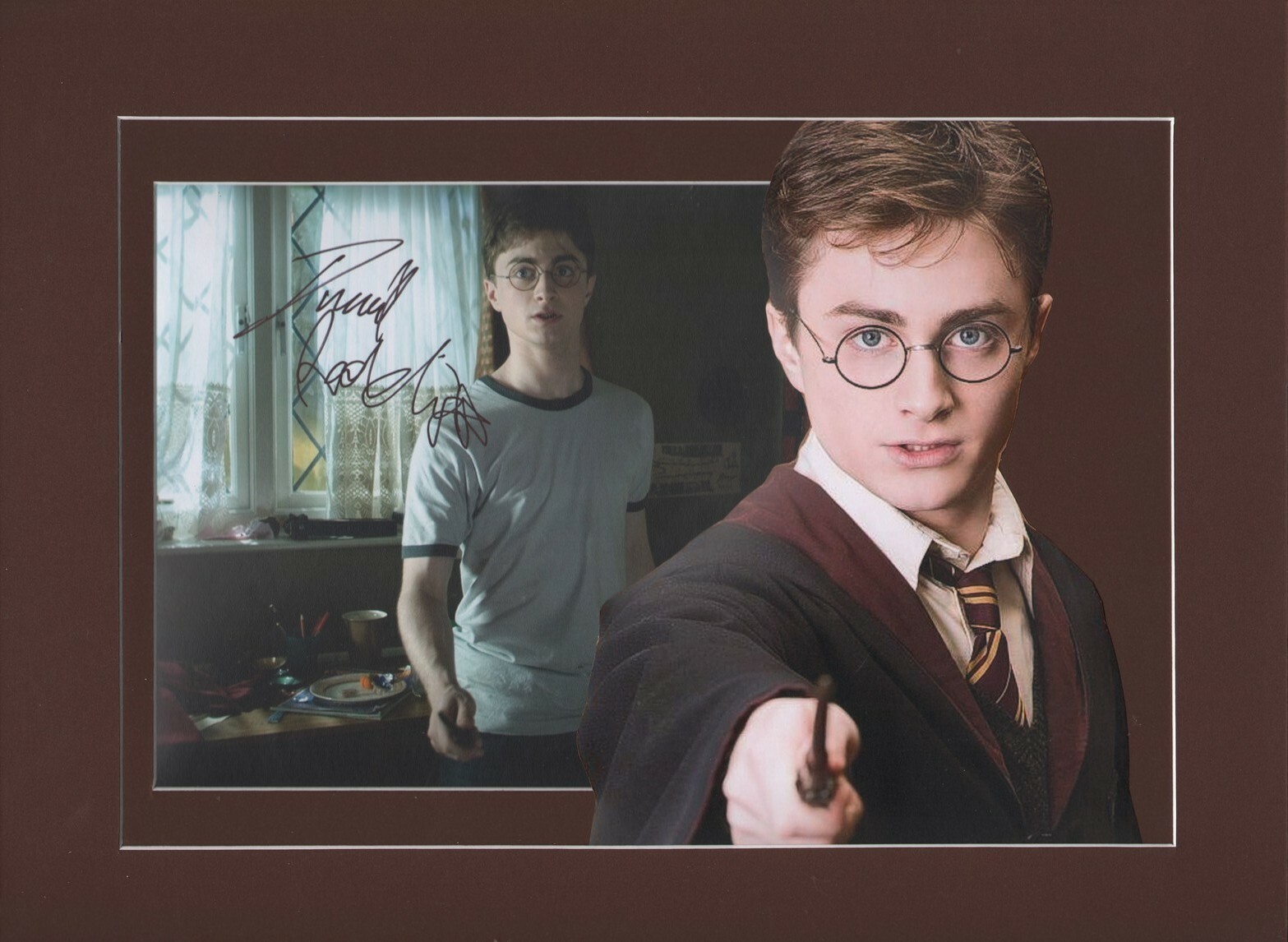 DANIEL RADCLIFFE autograph. Signed photo. Custom matted. HARRY POTTER.