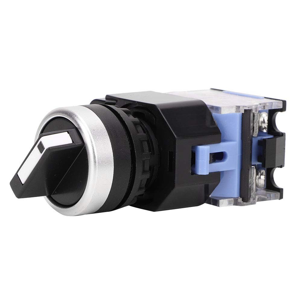 Self-Locking Knob Switch 22mm 1 Open 1 Close 2 Position Maintained Selector 10A