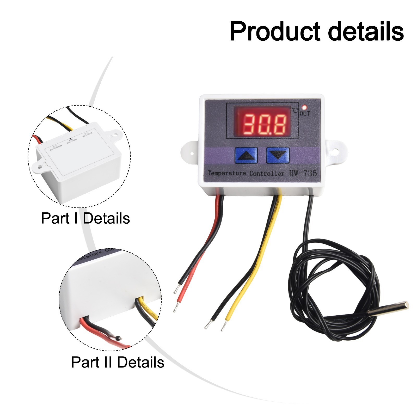 Industrial Quality LED Temperature Controller for Chiller and Other Equipment