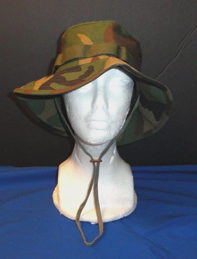 WOODLAND BDU HOT WEATHER HUNTING FISHING BOONIE SUN TYPE II RIP-STOP SIZE MEDIUM