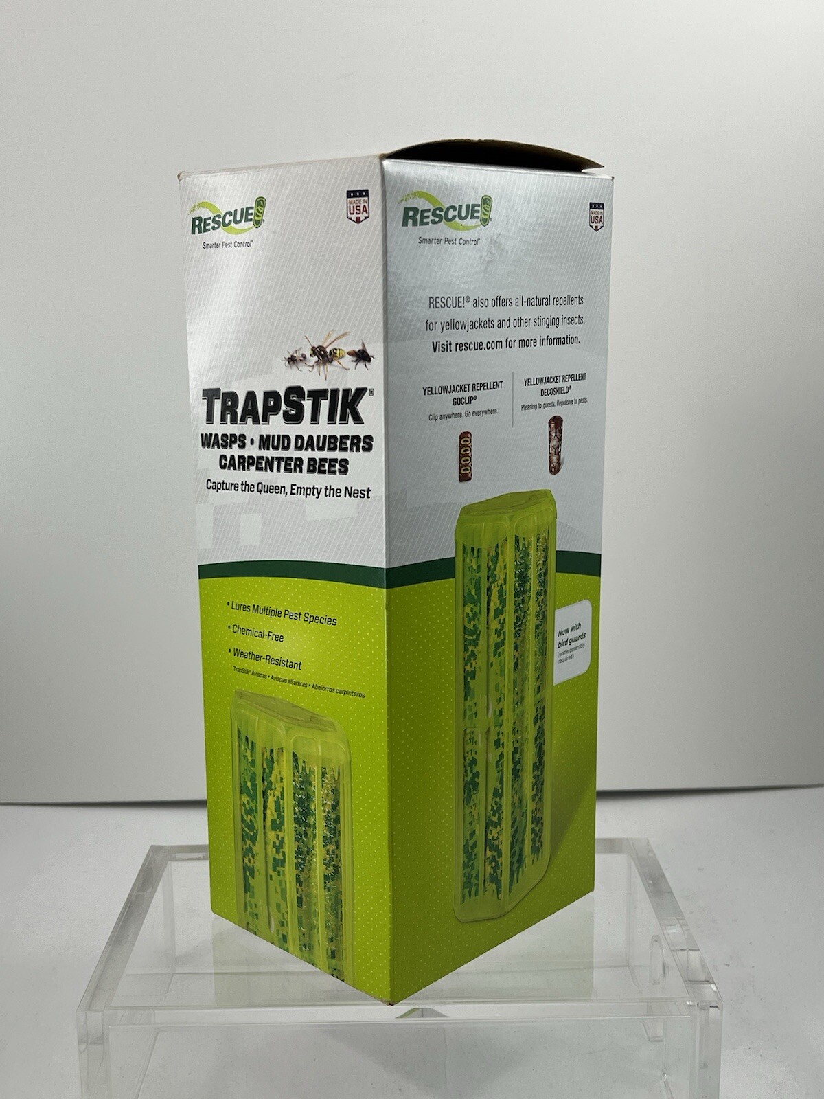 RESCUE! TrapStik for Pest Control Wasps, Mud Daubers, Carpenter Bees Wasp Trap