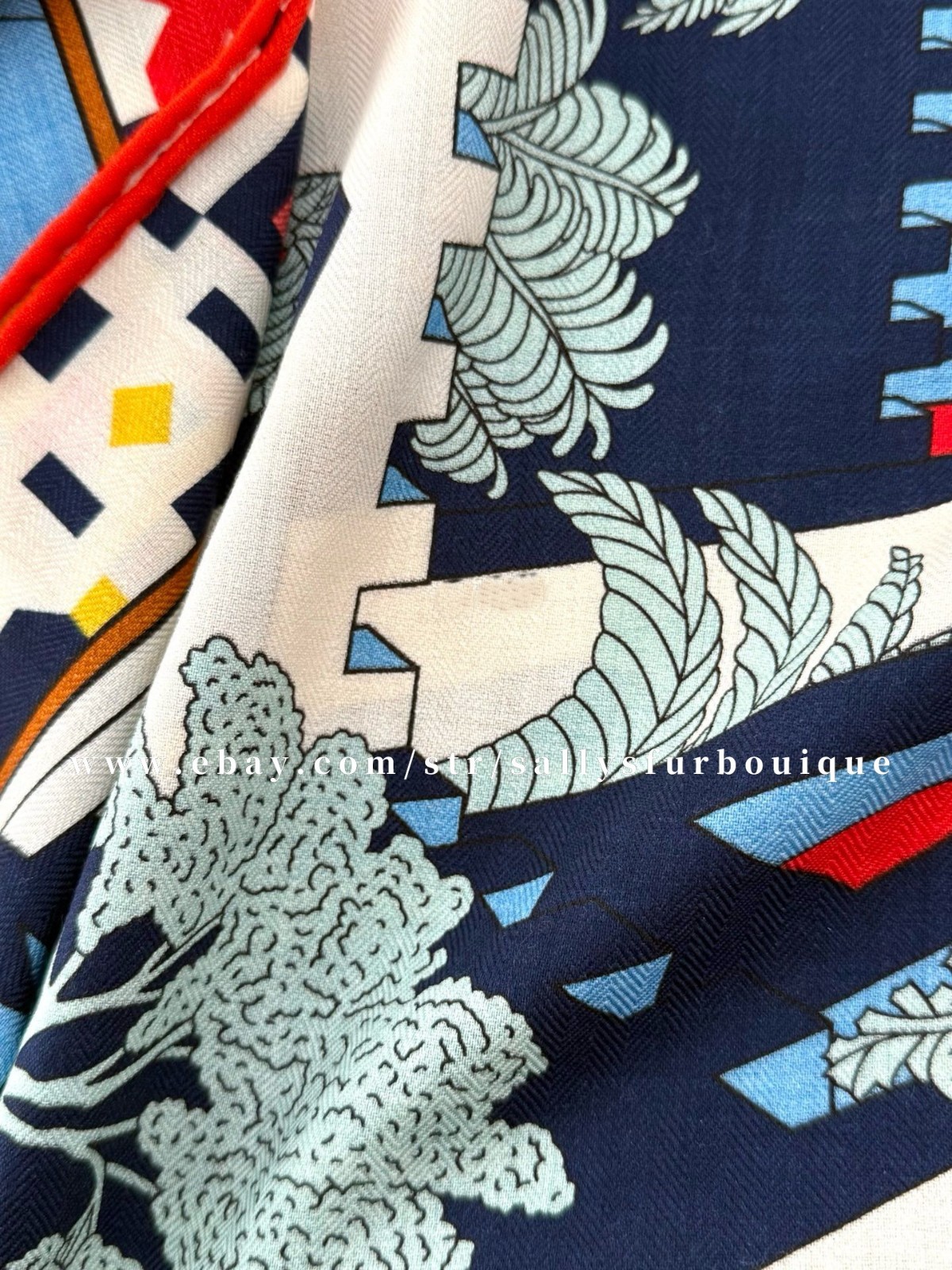 Sallys 70% Cashmere & 30% Silk Wrap Scarf Castles Print Double Face Shawl 53"