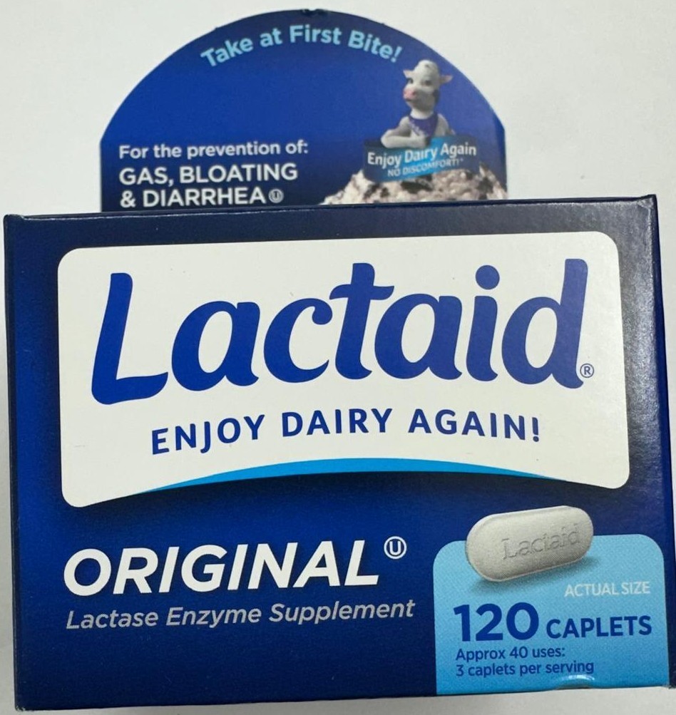 LACTAID Original Lactase Enzyme Supplement - 120 Caplets