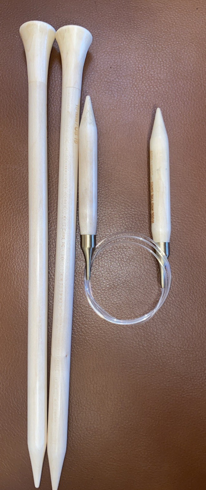 Wool And The Gang 19 15mm Straight & Circular Wooden Knitting Needles