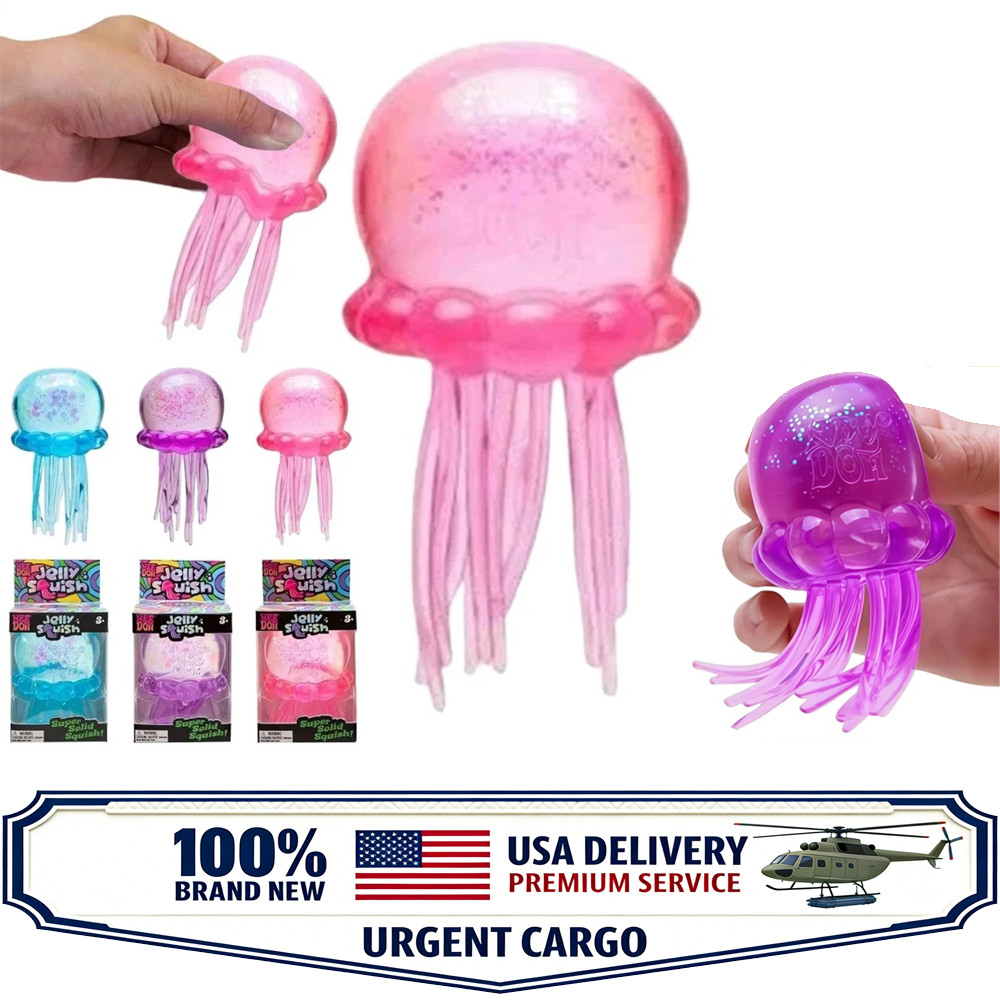 Squishy USA NeeDoh Jelly Squish Stress Toy Jellyfish Fidget Sensory Squeeze Toy