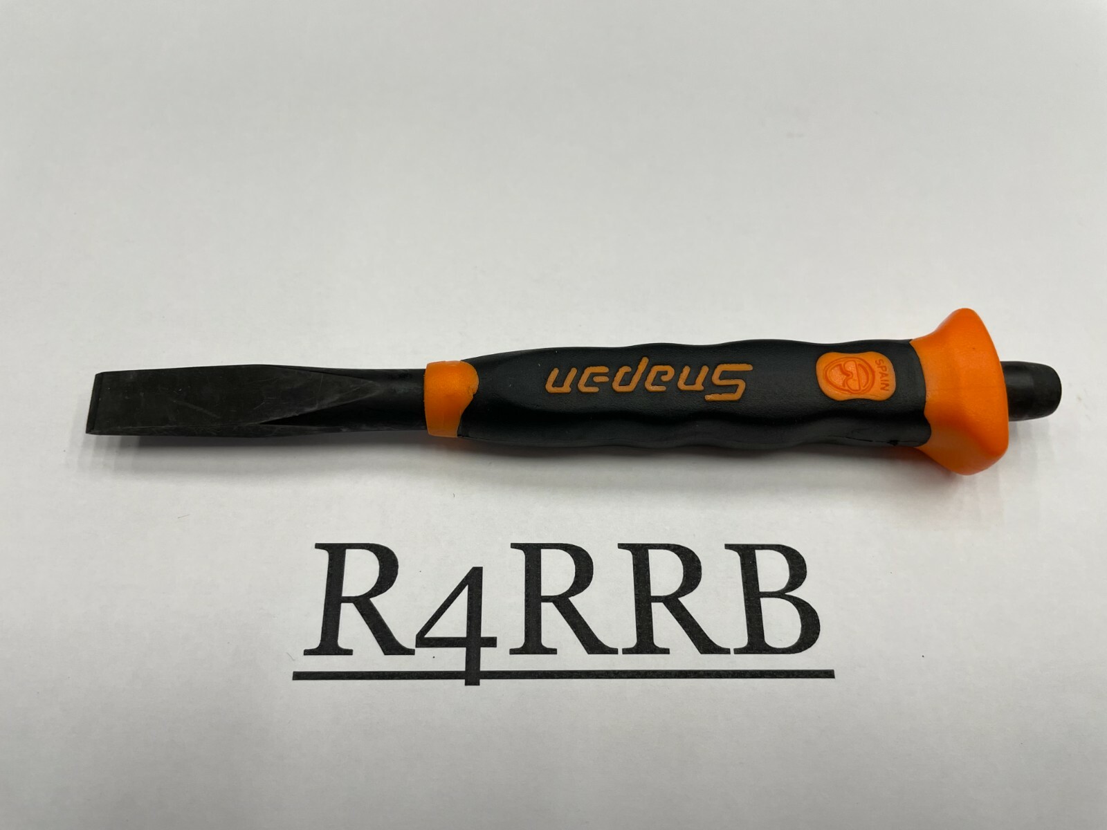 Snap-on Tools SPAIN NEW ORANGE Soft Grip 3/8" Flat Edge Chisel PCSG812O