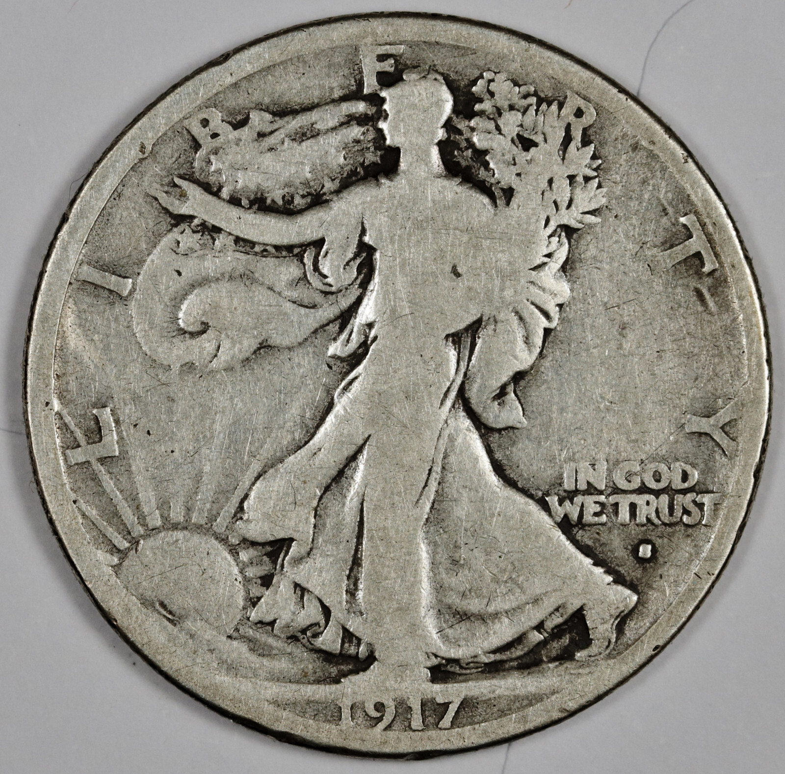 1917-s Walking Liberty Half.  Obverse.  VG.  inventory I.    188480