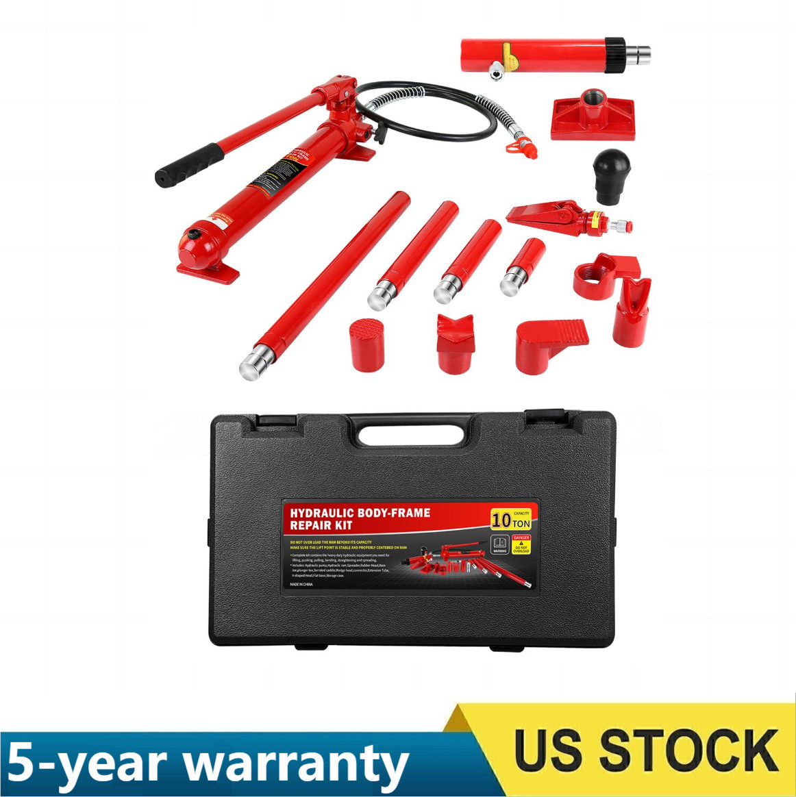 ✨10 Ton Hydraulic Jack Air Pump Lift Ram Body Frame Porta Power Repair Kits