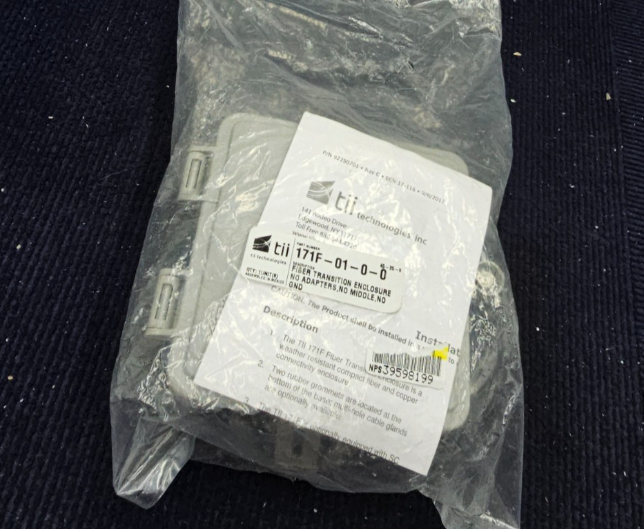 Tii Technologies 171F-01-0-0 Fiber Optic Wall Mount Splice Enclosure Replacement