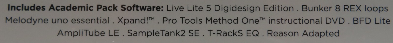 NEW Pro Tools Academic Pack Software For Qualified M-Audio Peripherals | SEALED