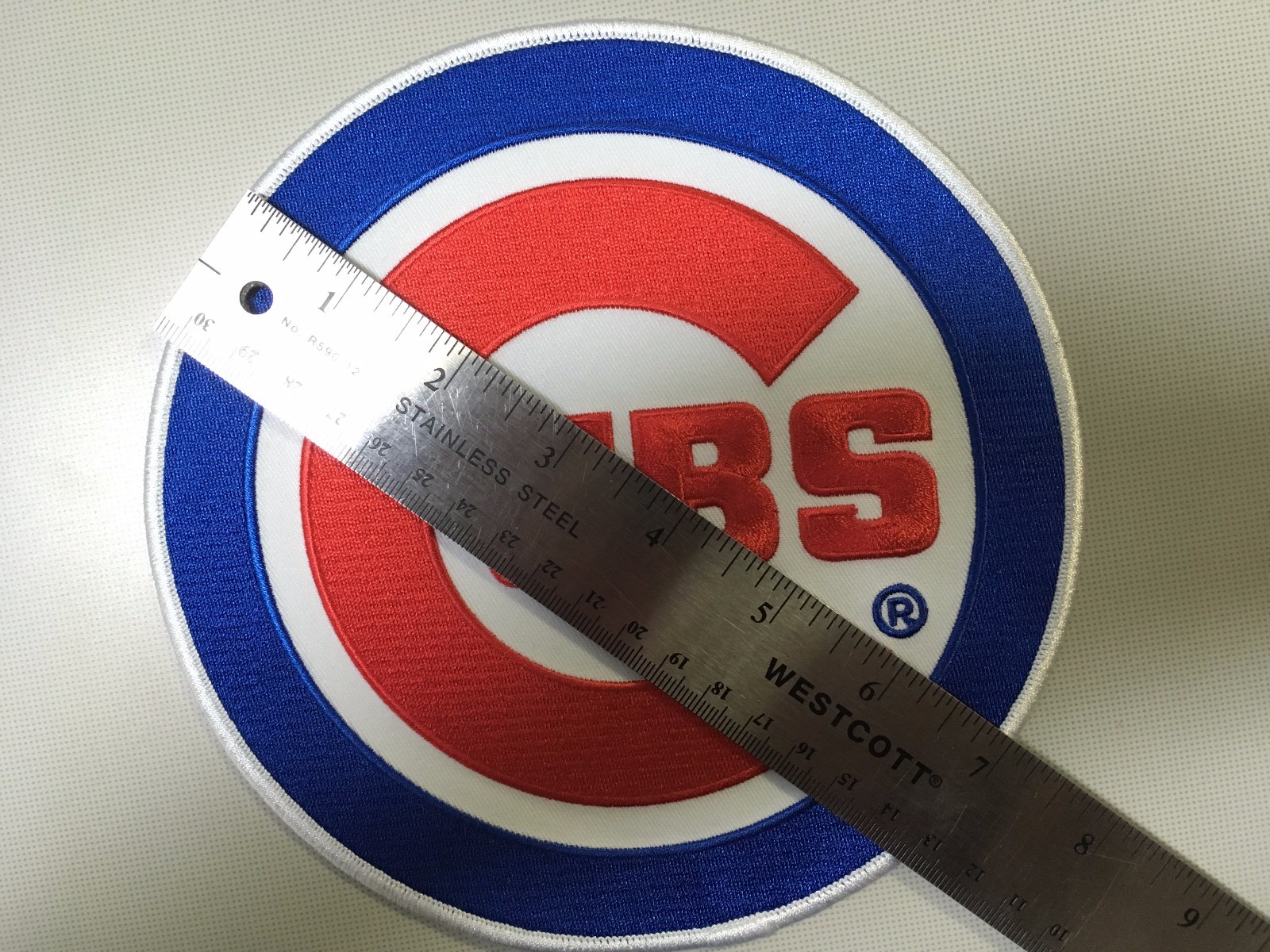 Cubs patch large size Chicago Cubs Jersey patch 7" iron on backing heat seal