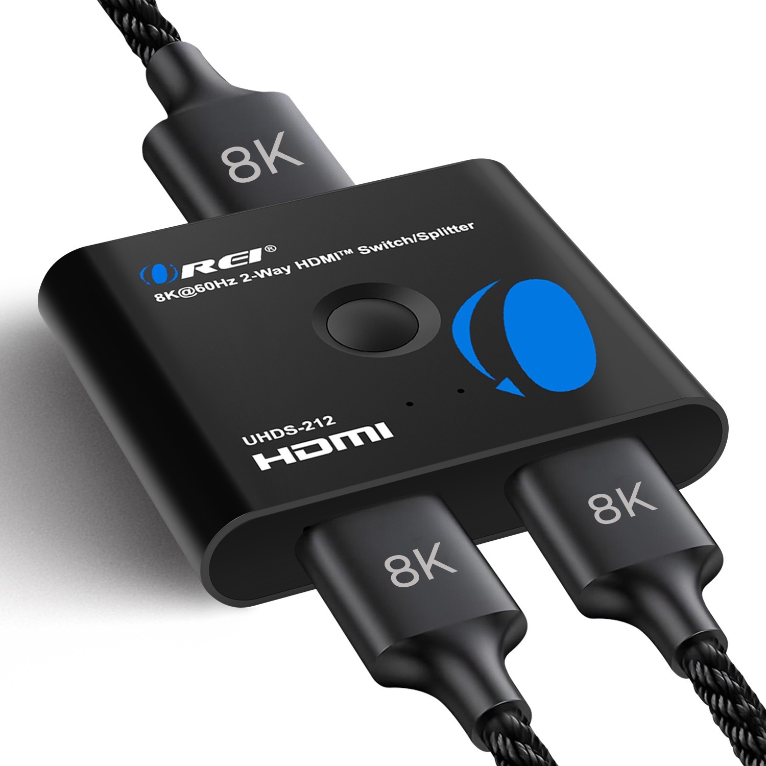 OREI 8K Bi-Directional HDMI Switch Splitter with 60Hz and HDCP 2.3 (UHDS-212)