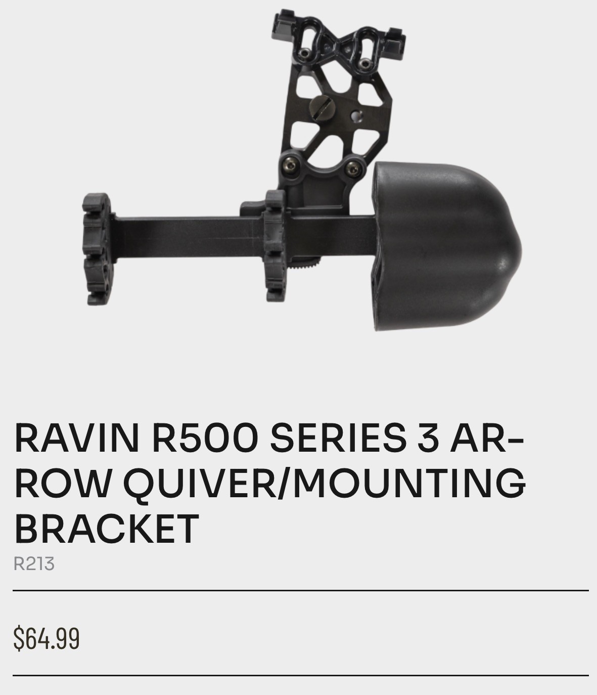 Ravin 3-Arrow Quiver with Mounting Bracket and R470/R500 Crank Handle Holder