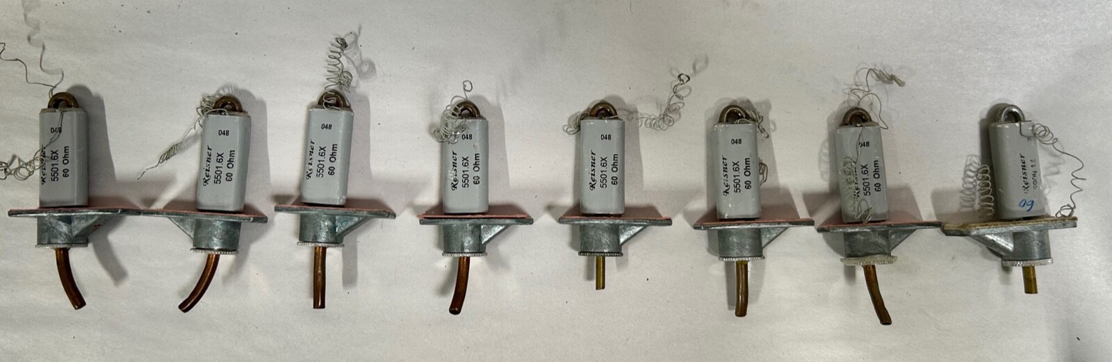 Lot Of "8" Vintage Player Piano 60 Ohm Magnets Coils Parts (A10)