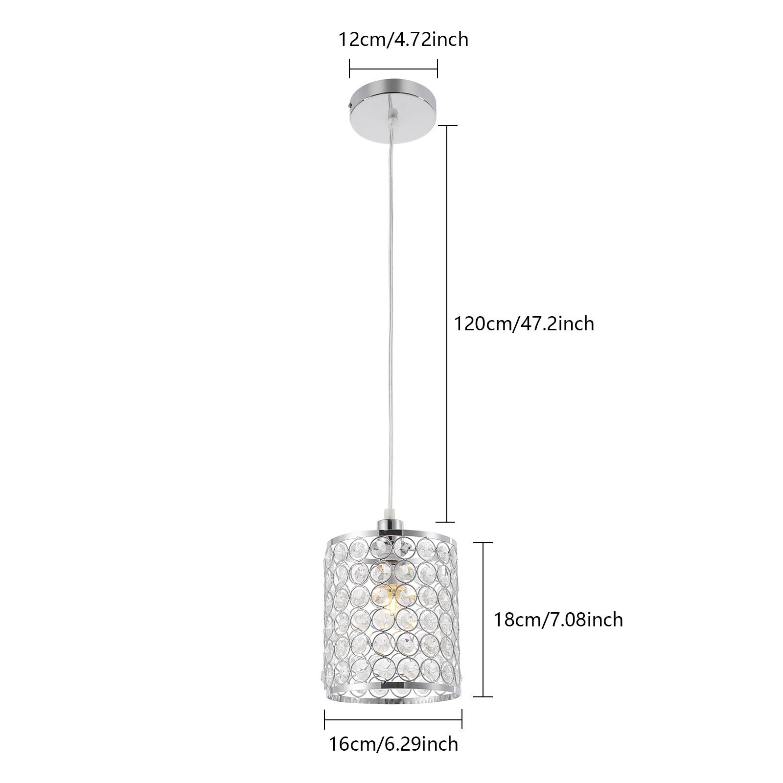 Crystal Pendant Light Modern Indoor Decor Pendant Lighting Ceiling Hanging Light