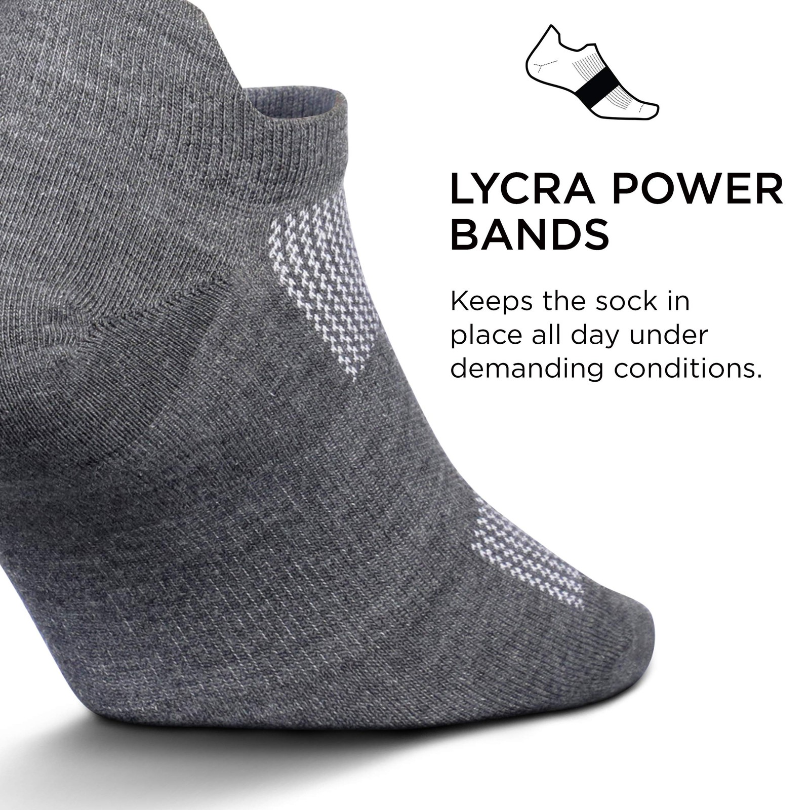 Feetures Ultra Light Ankle Tab Athletic Socks for Men & Women, Heather Gray XL