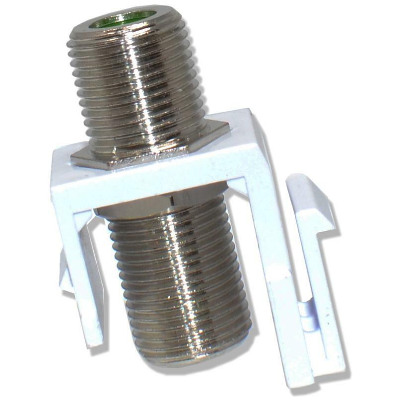 4G Snap-In F Type Coax RG6 RG59 Insert Keystone Connector Modular Coupler 50/pk