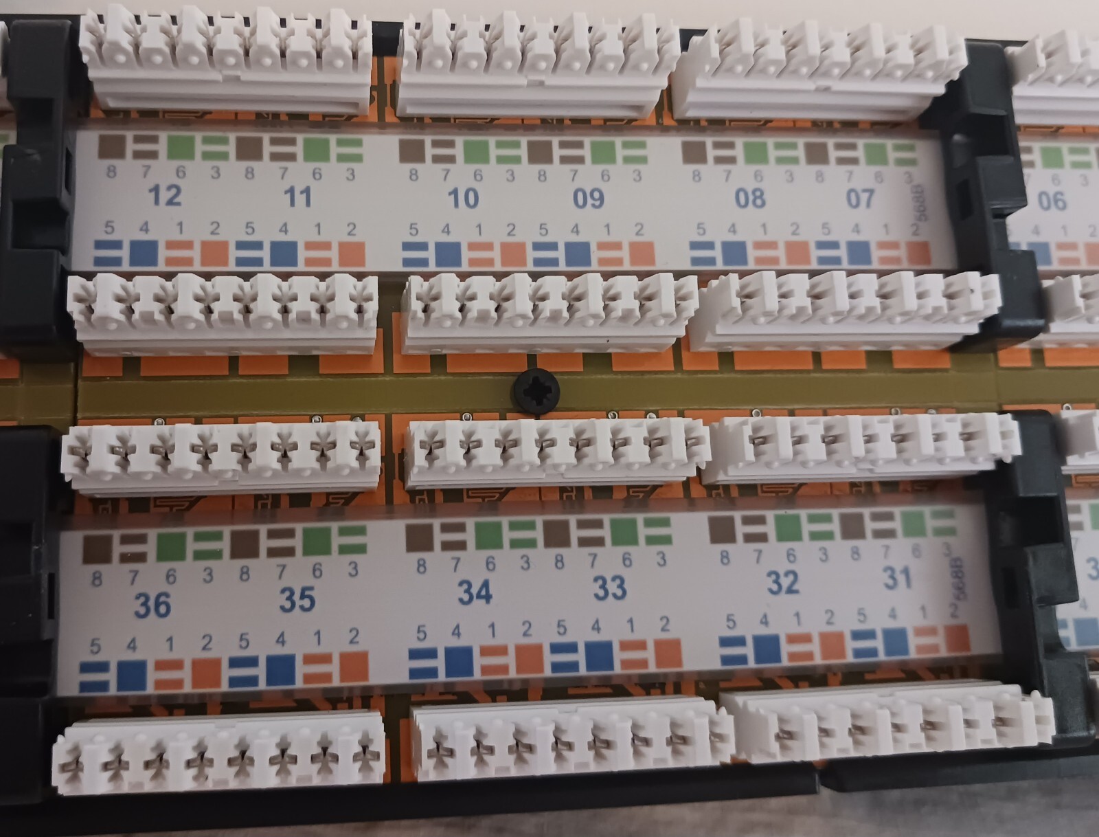 HellermannTyton 48 Port Patch Panel, 2U, Black. NEW. Free Shipping