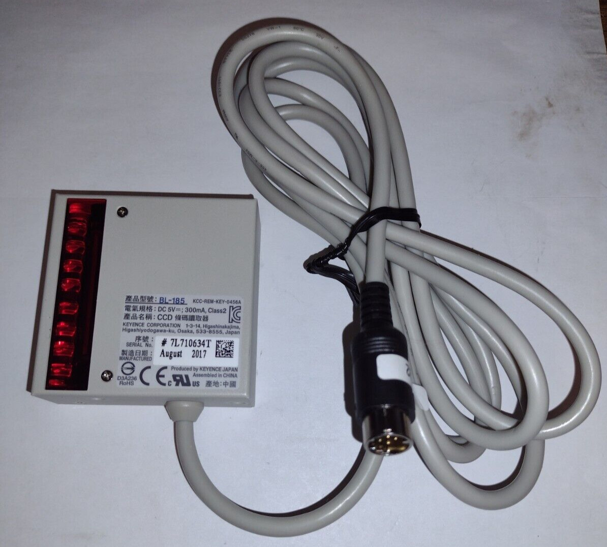 Keyence Corp BL-185 Barcode Scanner Sensor 8 Pin Connect  FAST USA SHIPPING #w13