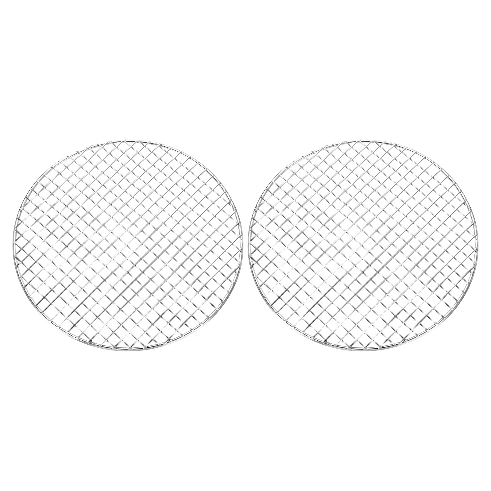 2 Pcs Round Cooking Rack, Dia 9.8 Inch Stainless Steel Grill Grate, Silver
