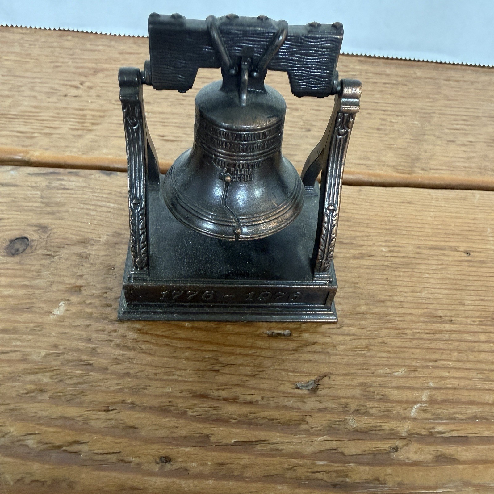 Bronze Metal Liberty Bell Miniature Pencil Sharpener 1753 Replica ~Bell Rings