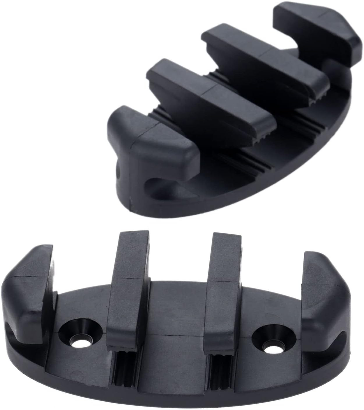 2PCS Zig Zag Anchor Cleat, Black Nylon Kayak Cleats for Canoes Marine Fishing Bo