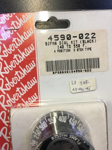 Robertshaw 4590-022 Low Temp Control Knob 1/2" White