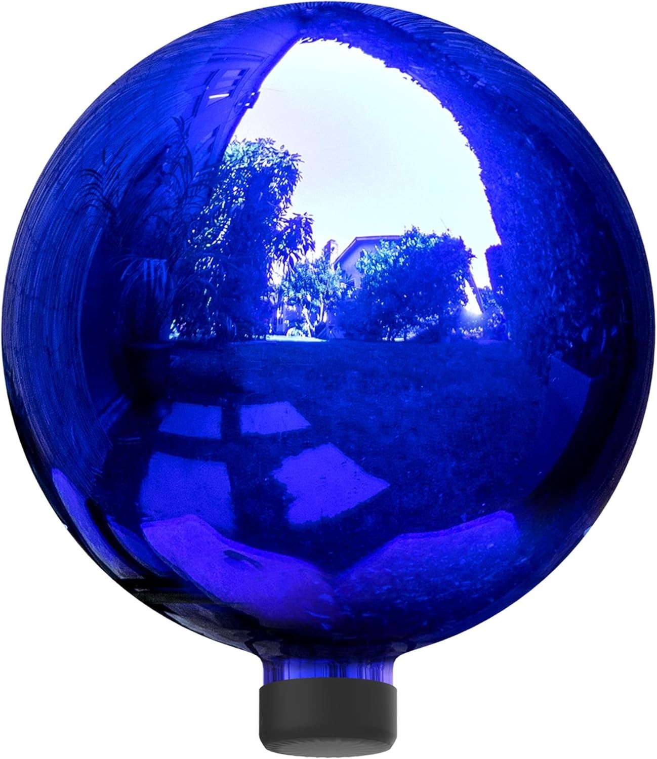10-Inch Polished Blue Gazing Sphere - Your Decorative Touch for Outdoor Living!