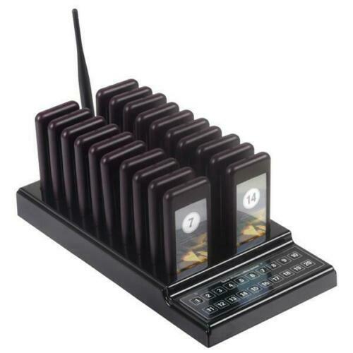 Wireless Restaurant Waiter Service Calling System Paging 20 Keyboard Pagers New