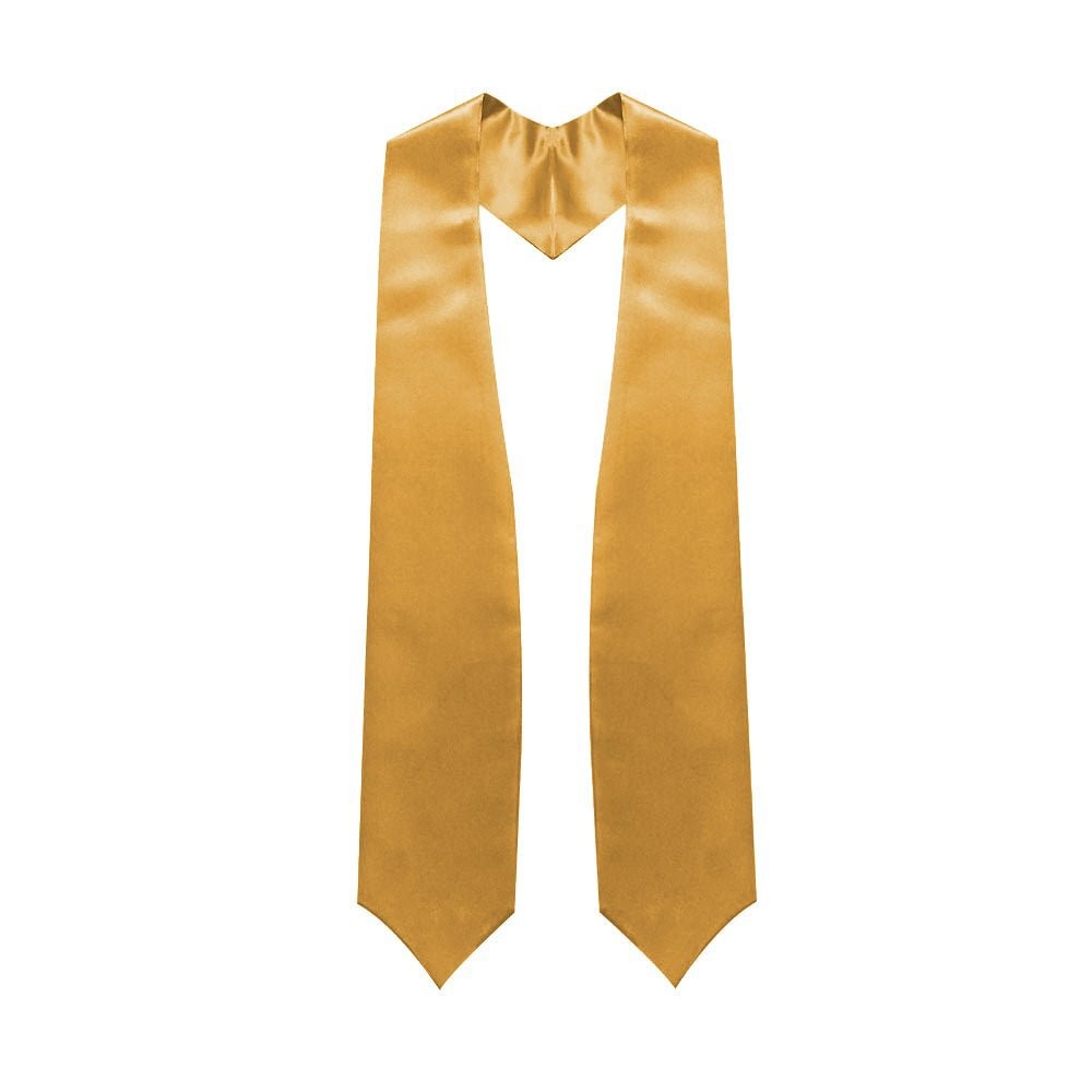 Endea Graduation Antique Gold Adult Plain Color Stole 62 Inches Unisex