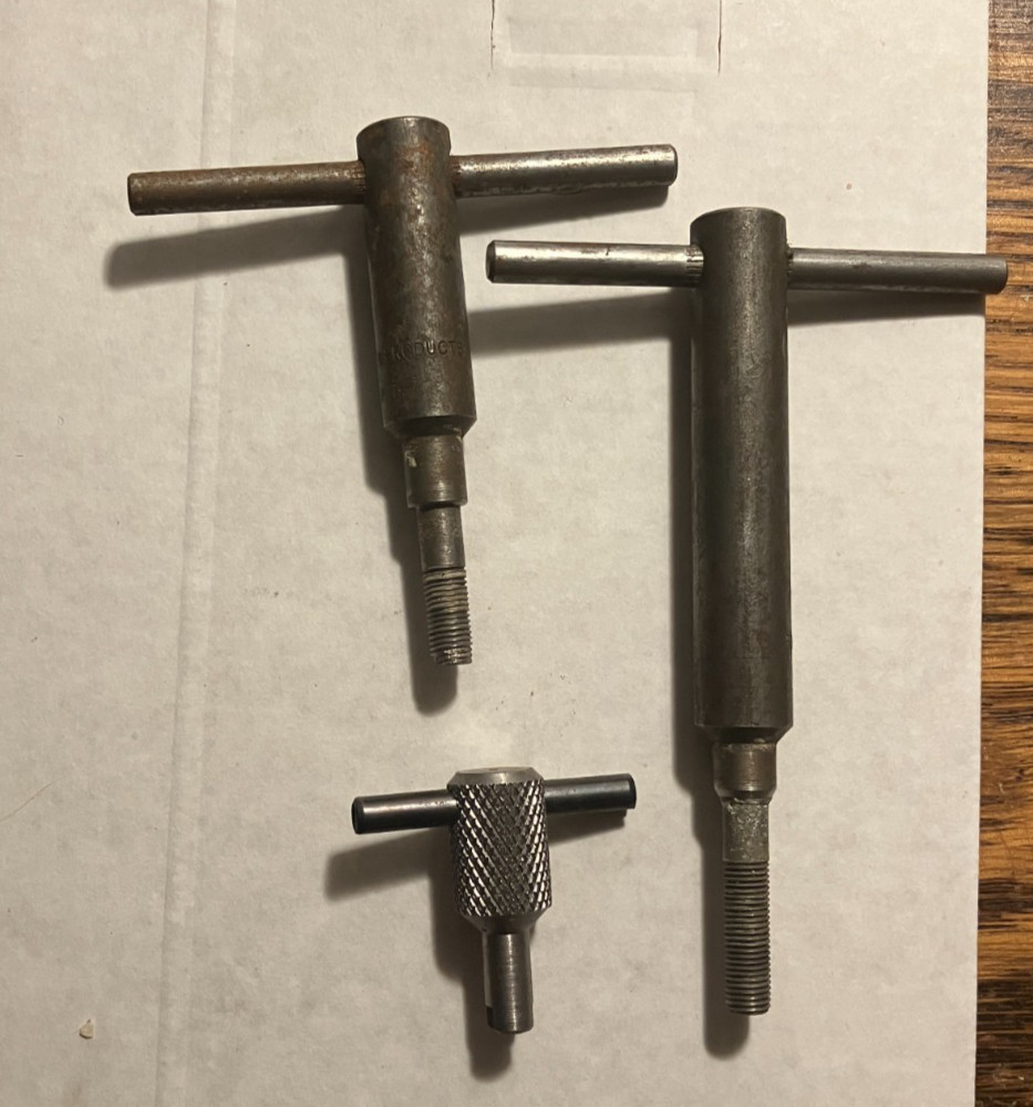 2 Forster  stockmaker's hand screws, 1 unbranded