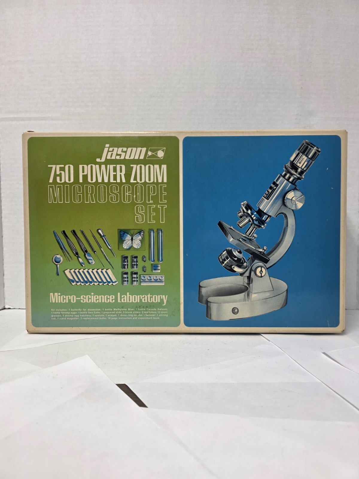 VINTAGE Jason/Empire 750 Power Zoom Microscope Set, 1971, Made in Japan