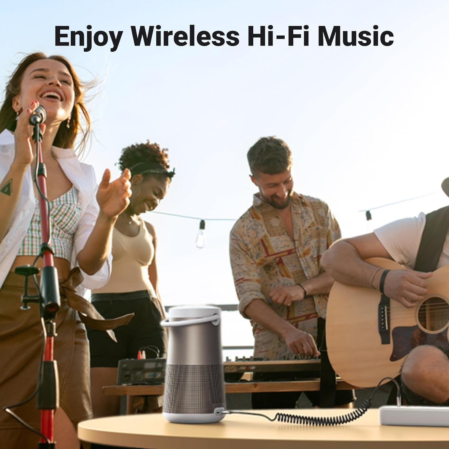 Bluetooth 6.0 Adapter with Built-in Microphone for Smooth Hands-Free Calling