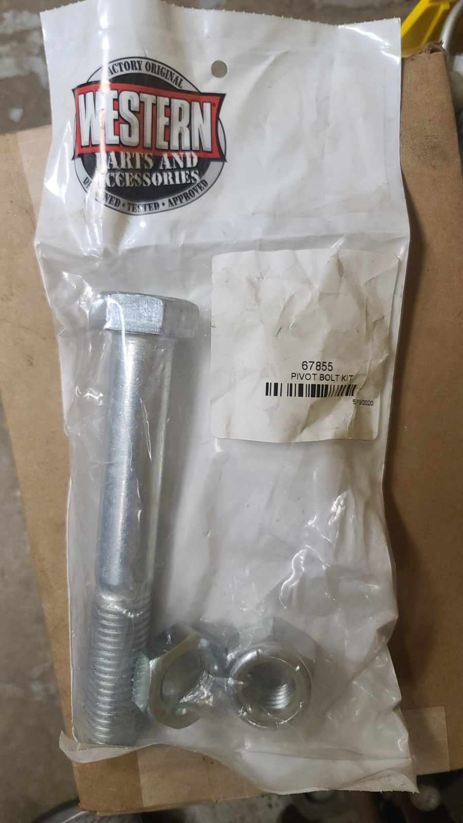 Western Snow Plow Pivot Bolt 67855 OEM Genuine