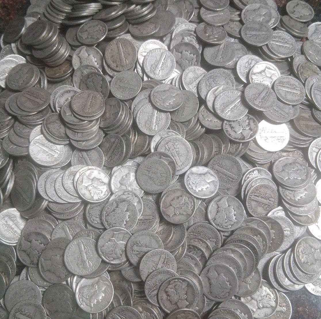 Lot Of 4 - 90% Silver Mercury Dimes - Random Date